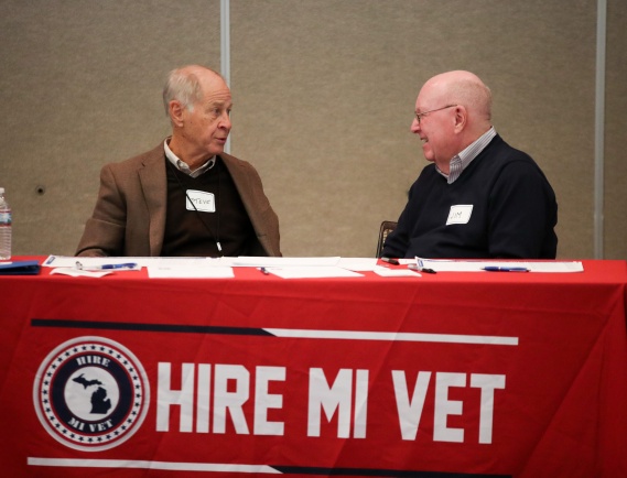 The annual Hire MI Vet career fair, which aims to help military veterans and their families find meaningful employment, was held Nov. 5 in the Morris Lawrence Building. The event is a joint effort of Hire MI Vet and Washtenaw Community College with the assistance of rotary members.
